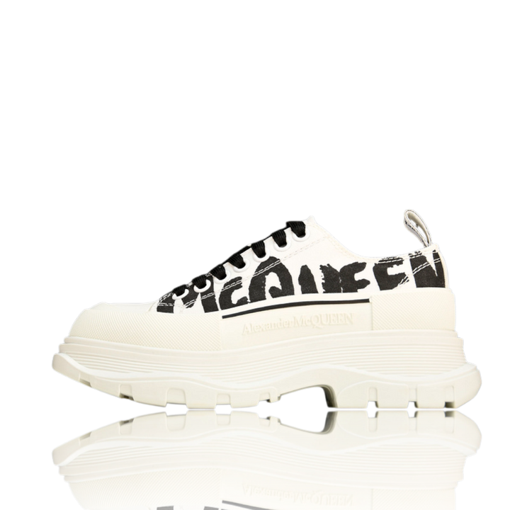 McQueen Tread Slick Low  Graffiti 'White'