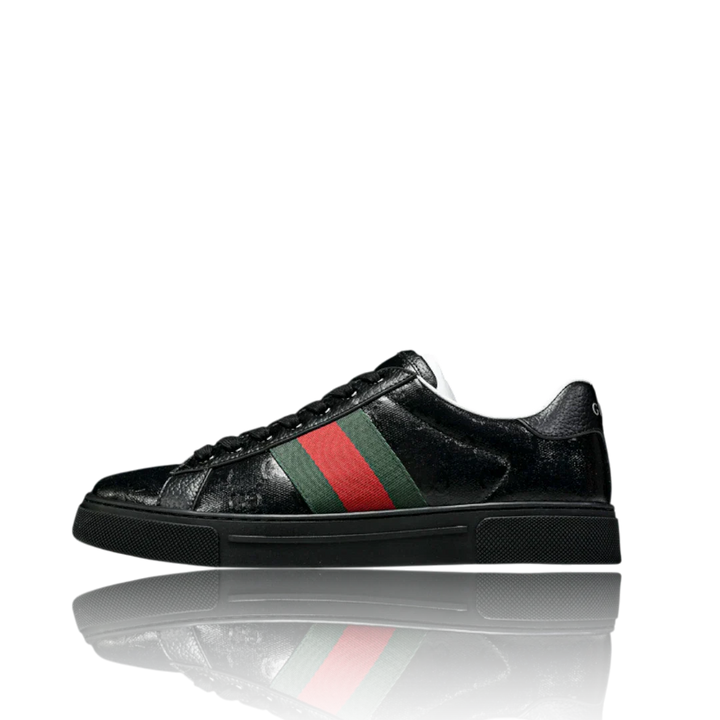 Guссi Ace Web 'Black Monogram'