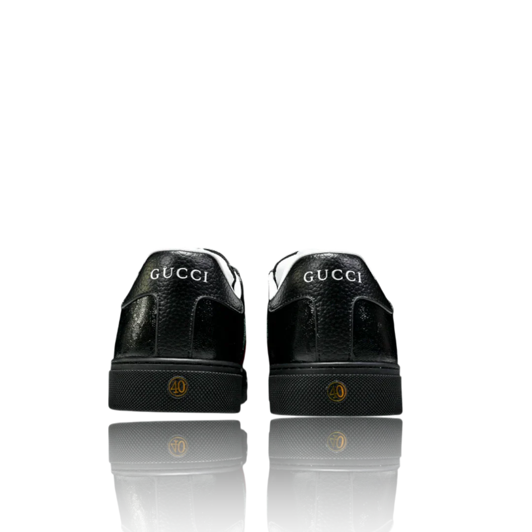Guссi Ace Web 'Black Monogram'