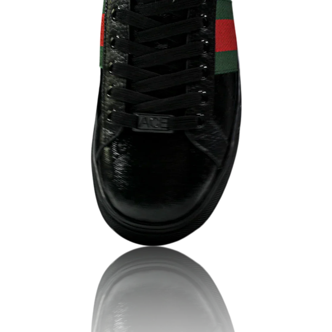 Guссi Ace Web 'Black Monogram'