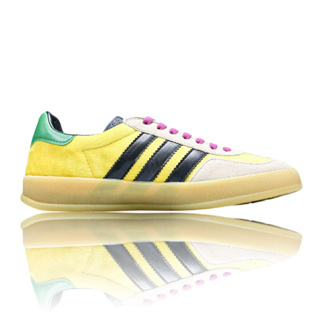 Guссi x Gazelle 'Yellow Velvet Green'