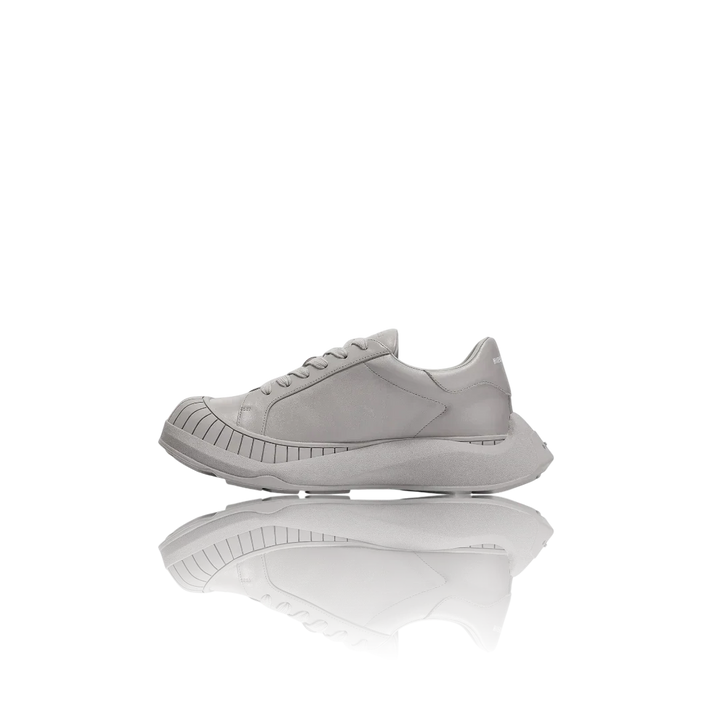 Grey Leather Sneakers