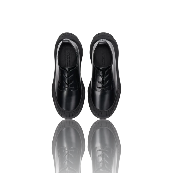 Black Leather Oxford Shoes