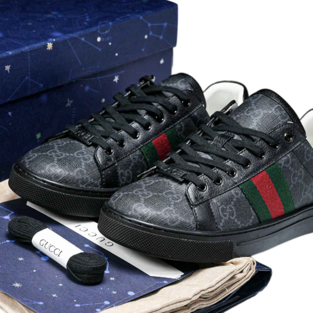 Guссi Ace Web Monogram 'Black'