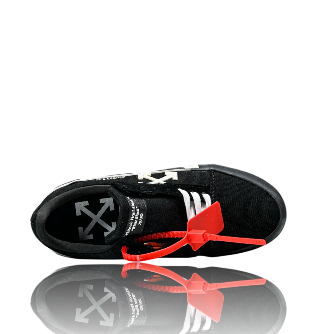 Off-White Vulc Low 'Black' (‘C 2018) Old Stripes