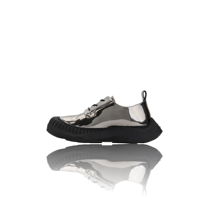 Gunmetal Patent-Leather Oxford Shoes