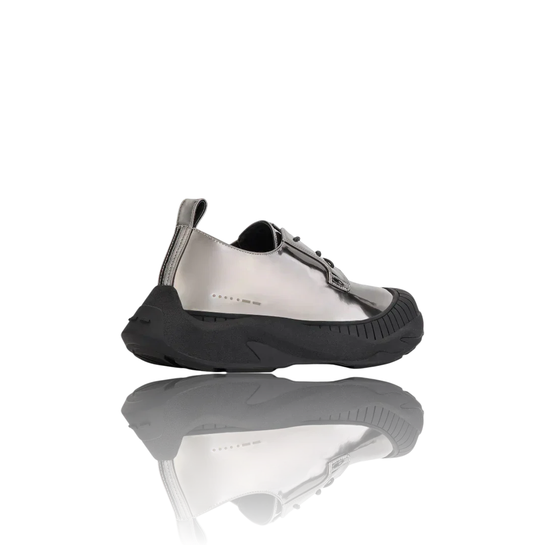 Gunmetal Patent-Leather Oxford Shoes
