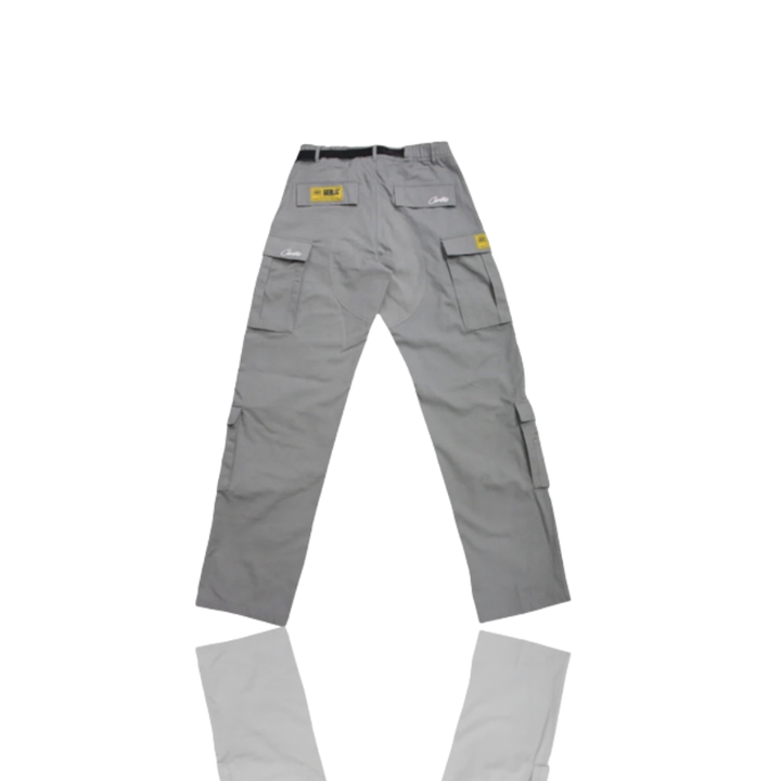 Corteiz STONE GREY & WHITE RTW ALCATRAZ GUERILLAZ CARGO TROUSER