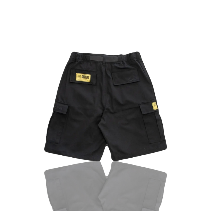 Corteiz TRIPLE BLACK RTW OG ALCATRAZ CARGO SHORTS