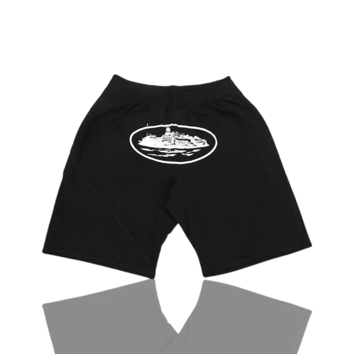 Corteiz Black & White Alcatraz Shorts