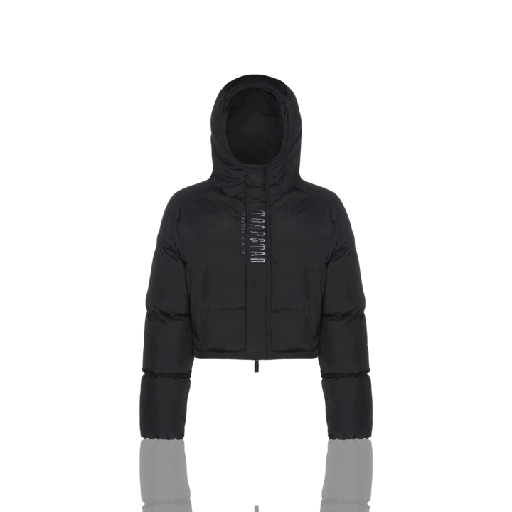 Trapstar Women's Black Decoded 2.0 Hooded Puffer