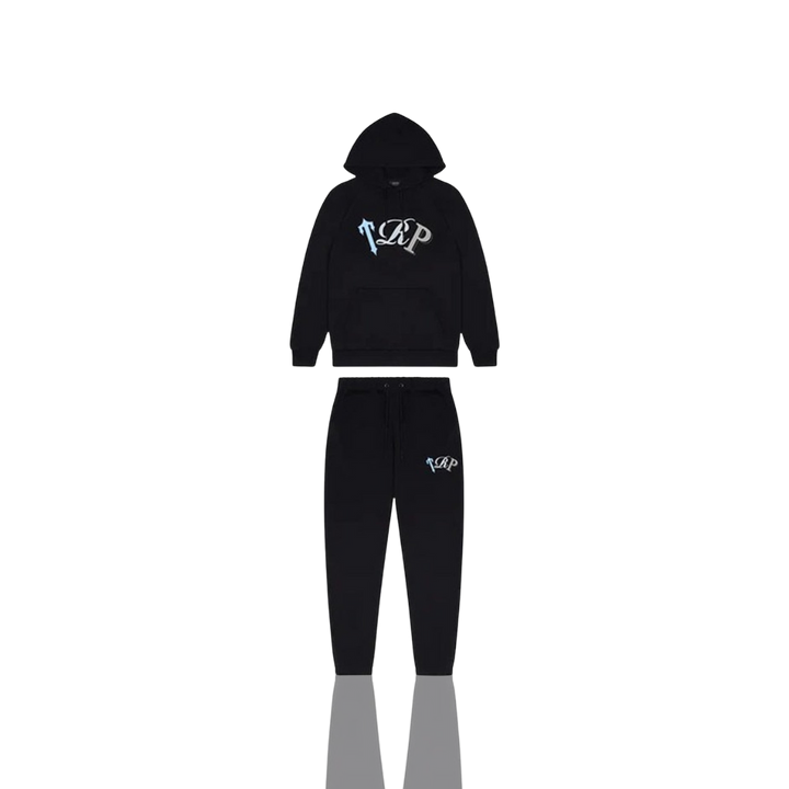 Trapstar BLACK & ICE BLUE TRP TRACKSUIT
