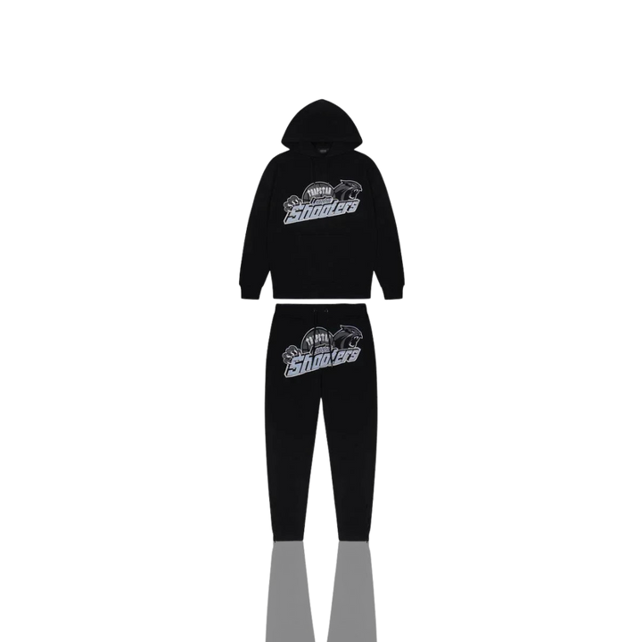 Trapstar Black & Sky Blue London Shooters Tracksuit