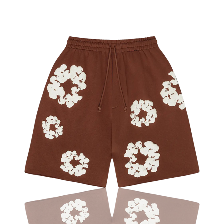 Denim Tears Brown ‘The Cotton Wreath’ Shorts
