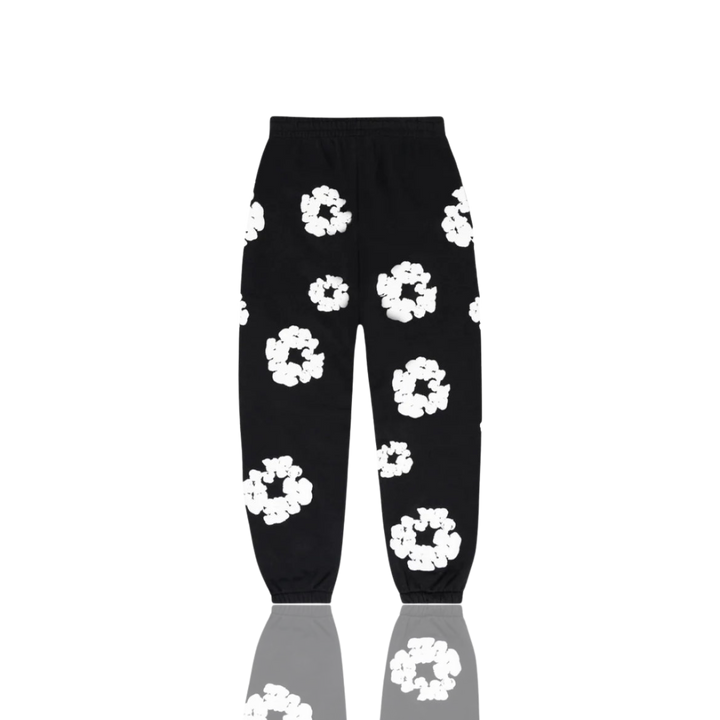 Denim Tears Black ‘The Cotton Wreath’ Sweatpants