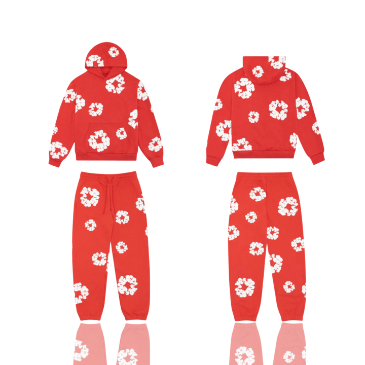 Denim Tears Red ‘The Cotton Wreath’ Tracksuit