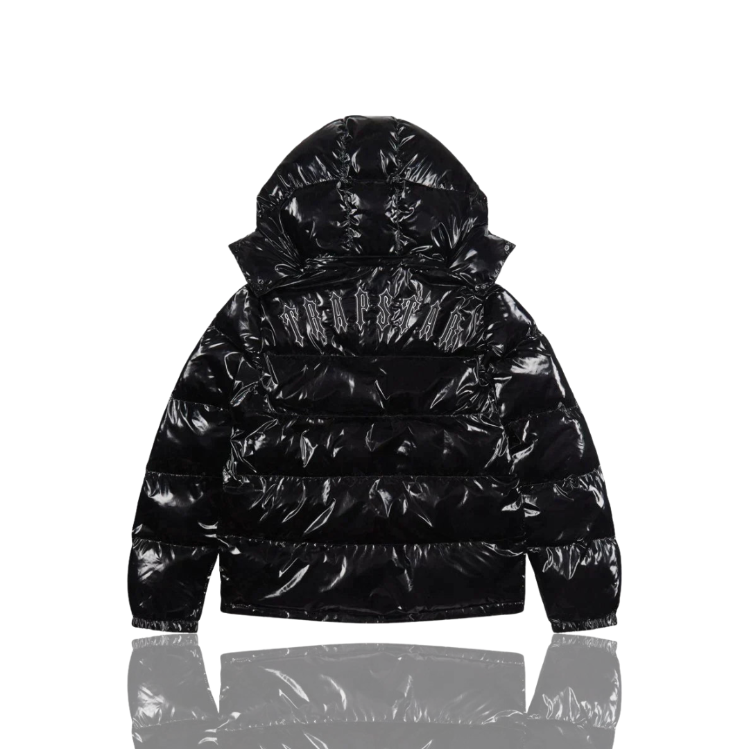 Trapstar Shiny Black Irongate Hooded Puffer