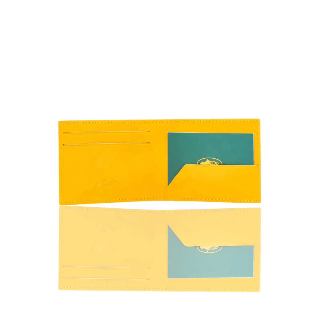Corteiz YELLOW LEATHER CARD HOLDER