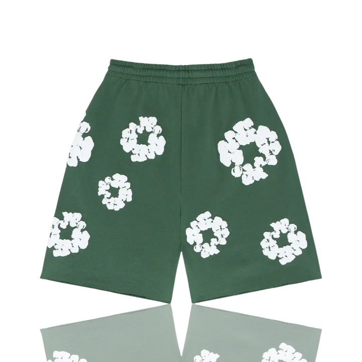 Denim Tears Green ‘The Cotton Wreath’ Shorts