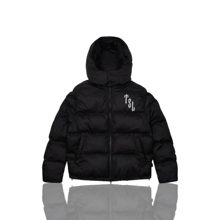 Trapstar Black & Reflective London Shooters Hooded Puffer