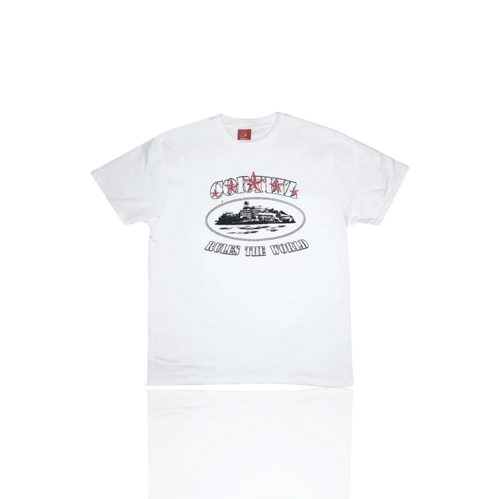 Corteiz WHITE & RED 5 STARZ T SHIRT