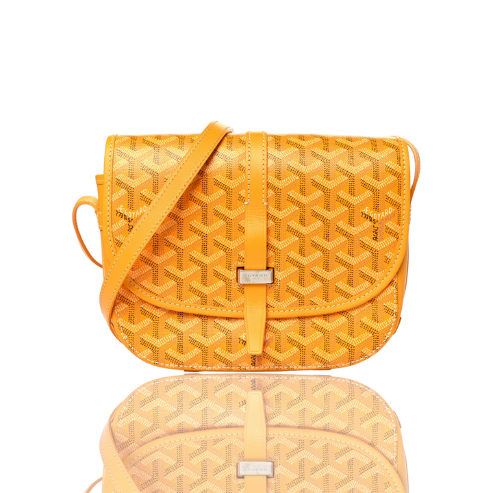 Yellow Goyard Messenger Bag