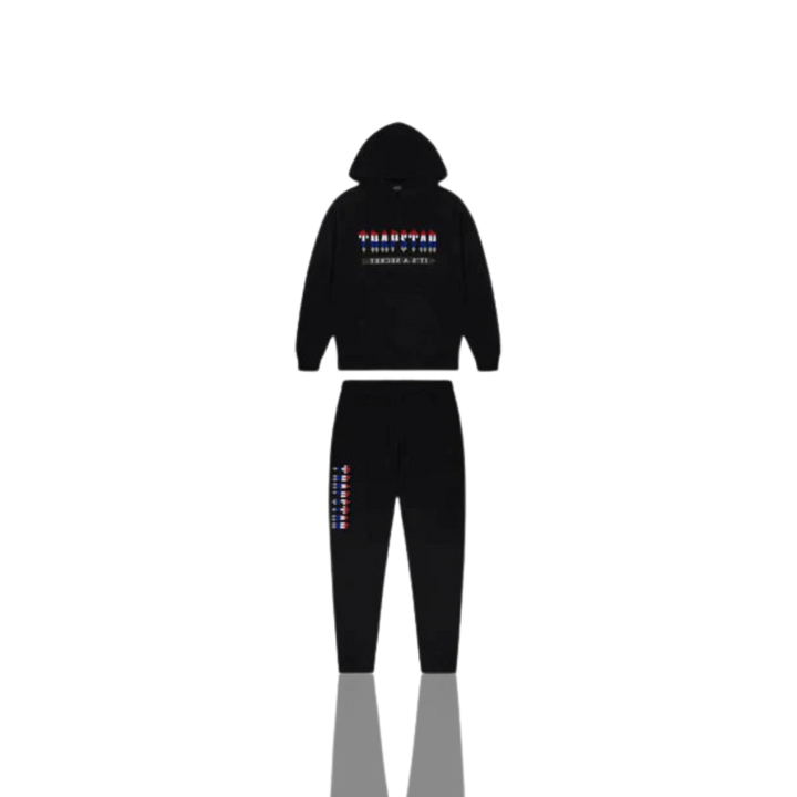 Trapstar Black Revolution 2.0 Chenille Decoded Hooded Tracksuit
