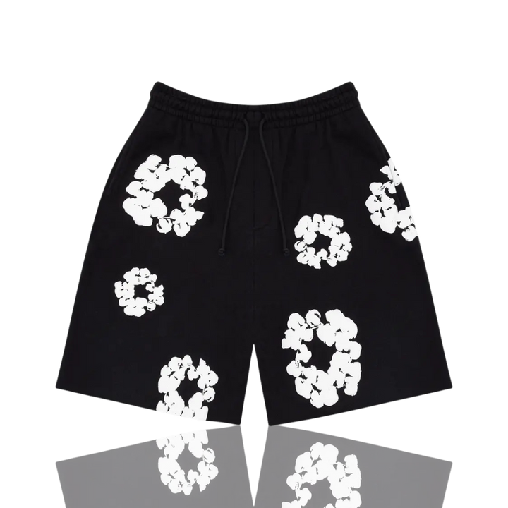 Denim Tears Black ‘The Cotton Wreath’ Shorts