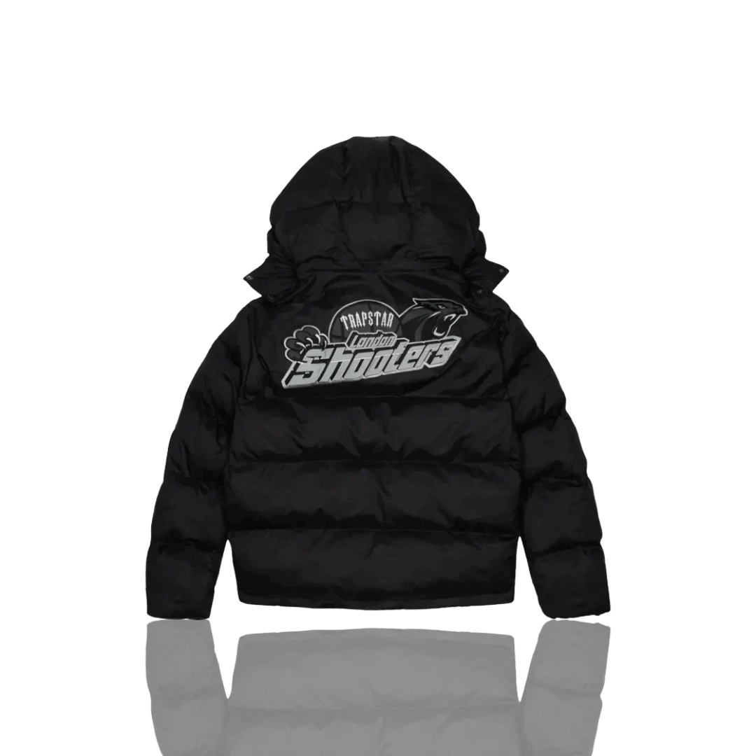 Trapstar Black & Reflective London Shooters Hooded Puffer