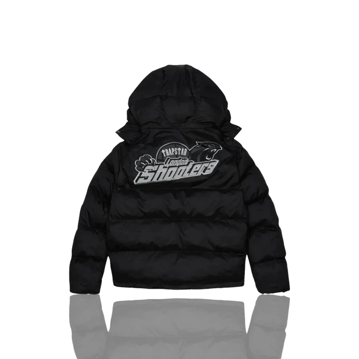 Trapstar Black & Reflective London Shooters Hooded Puffer