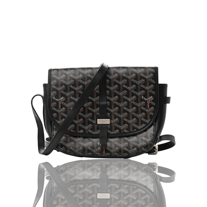 Black Goyard Messenger Bag