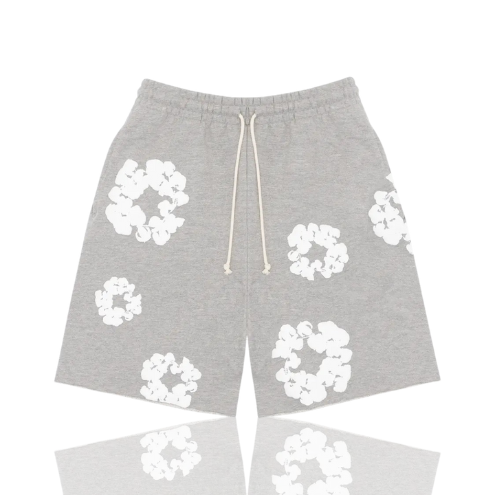 Denim Tears Grey ‘The Cotton Wreath’ Shorts