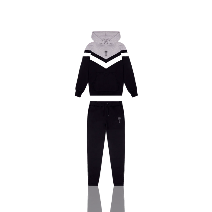 Trapstar Black & Grey V Stripe Tracksuit