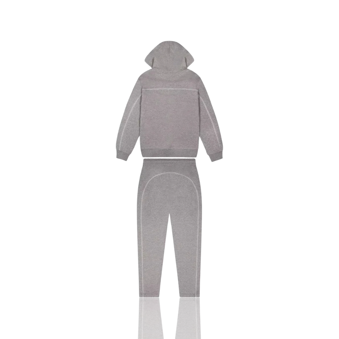 Trapstar Grey & Sea Blue Arch Chenille Hooded Tracksuit