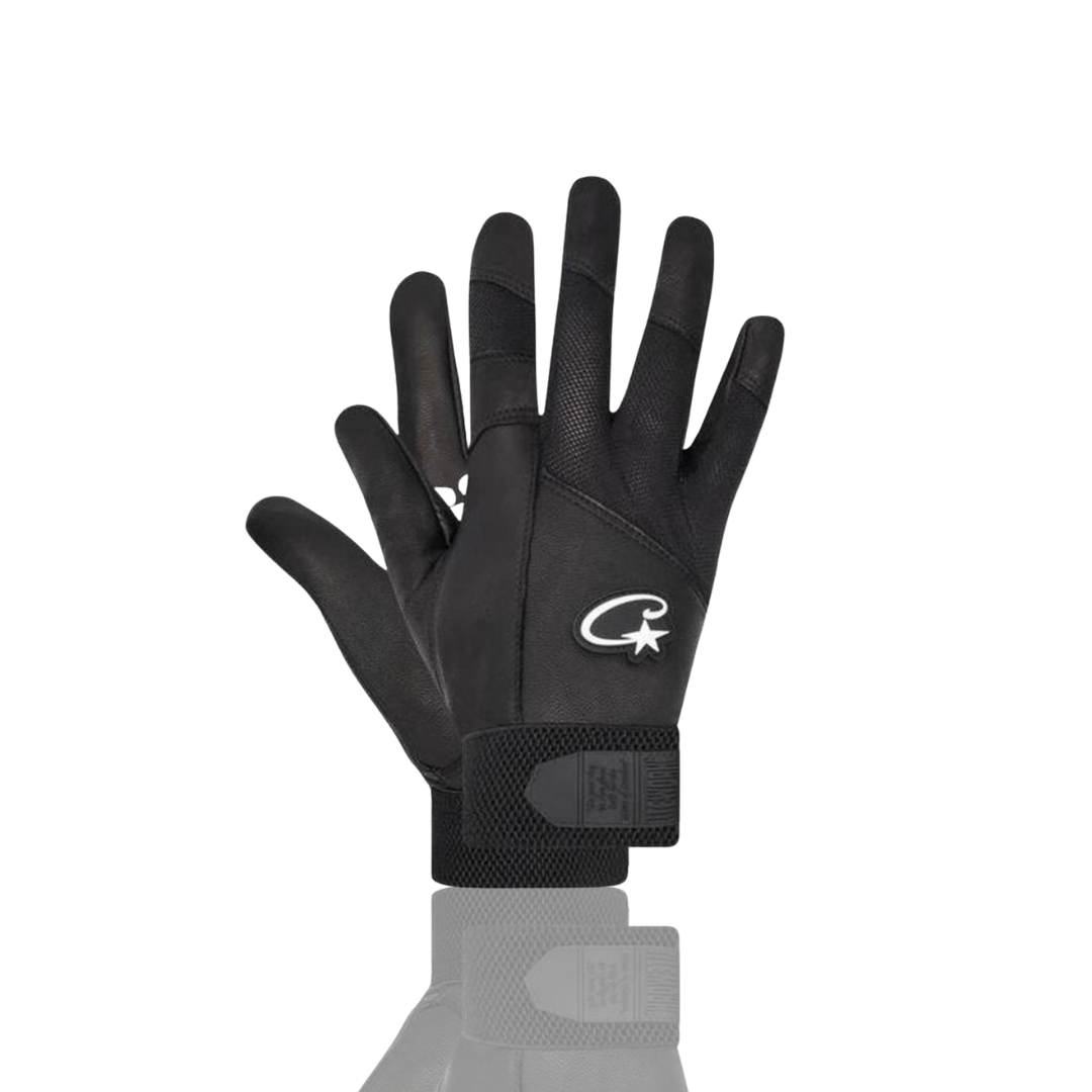 Corteiz BLACK LEATHER GLOVES
