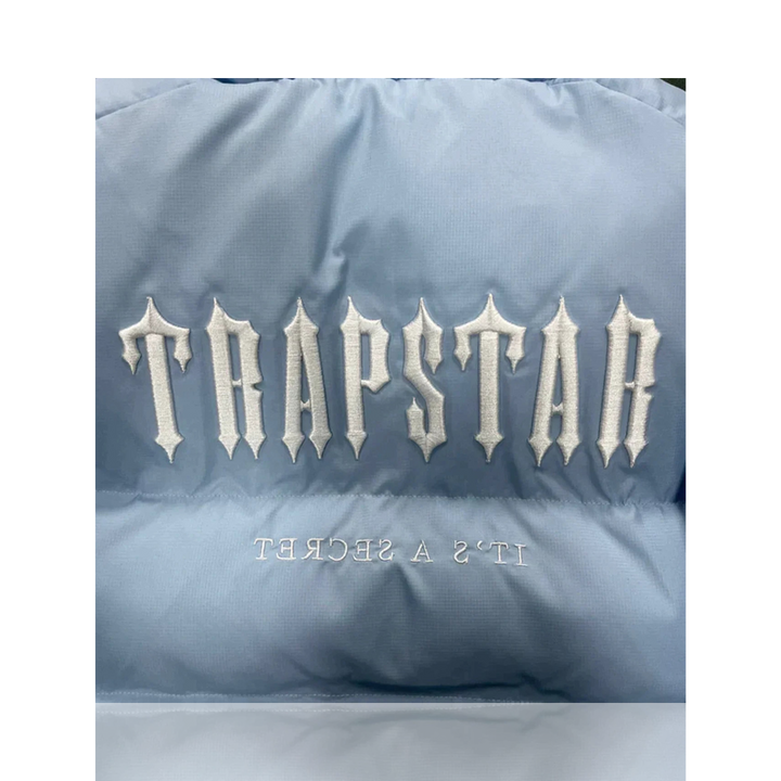 Trapstar Women's Ice Blue Decoded 2.0 Hooded Puffer Jacket