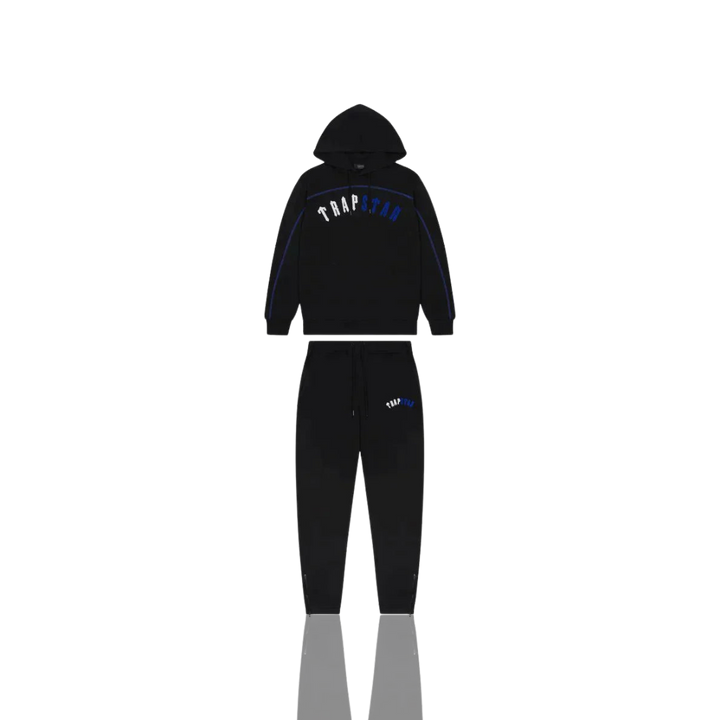 Trapstar Black Ice Irongate Arch Chenille Hooded Tracksuit