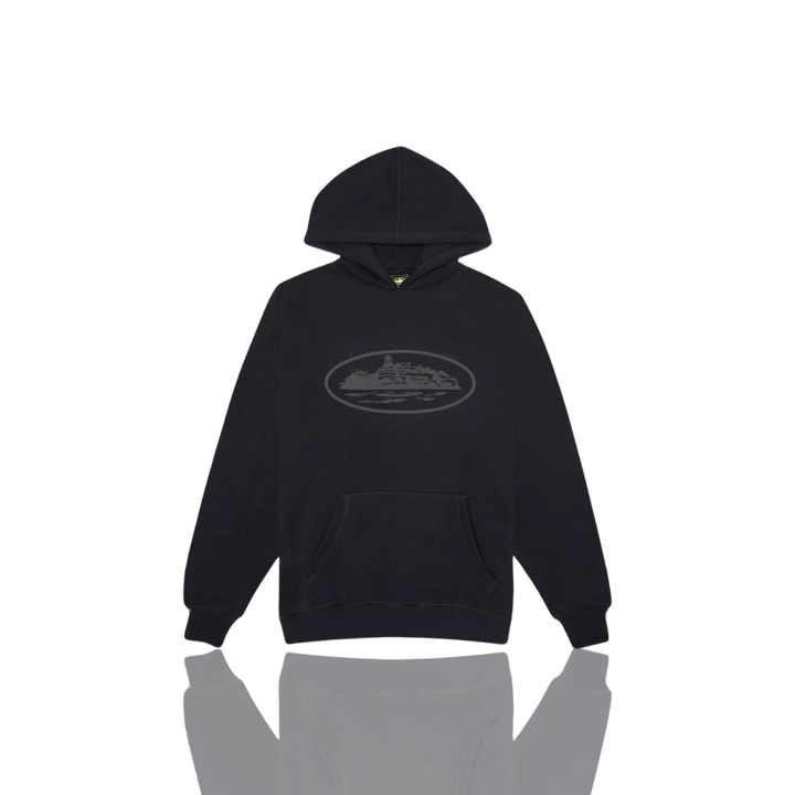 Corteiz TRIPLE BLACK RTW ALCATRAZ HOODIE