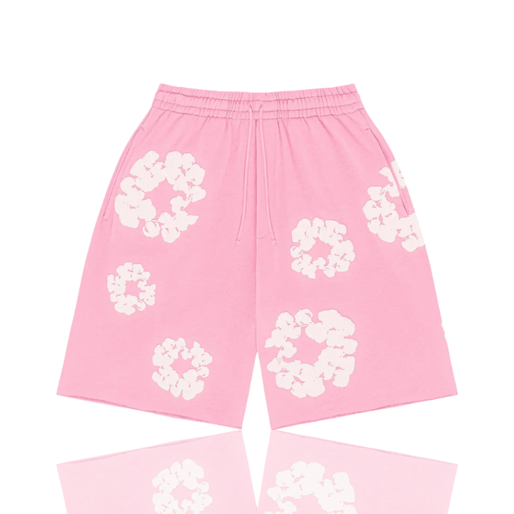 Denim Tears Pink ‘The Cotton Wreath’ Shorts