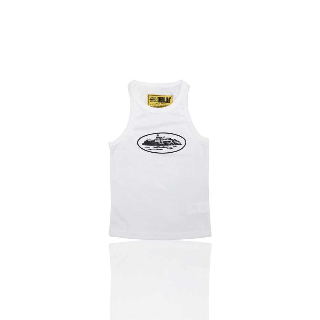 Corteiz WHITE & BLACK WOMENS ACLATRAZ GUERILLAZ VEST