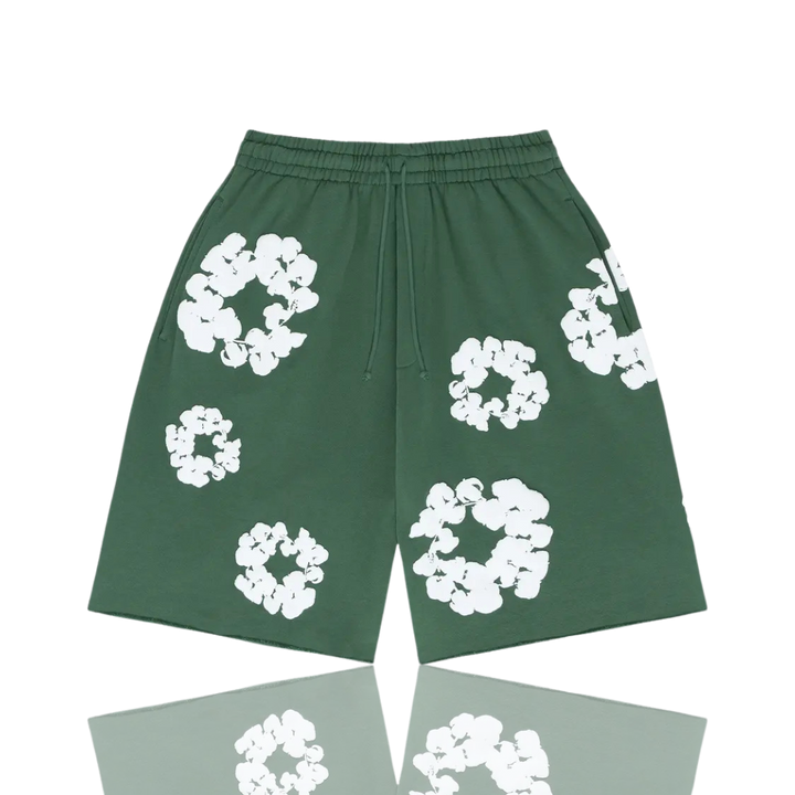 Denim Tears Green ‘The Cotton Wreath’ Shorts