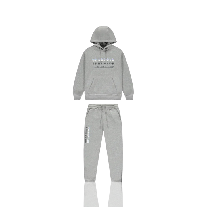 Trapstar Grey / Ice Blue Chenille Decoded 2.0 Hooded Tracksuit