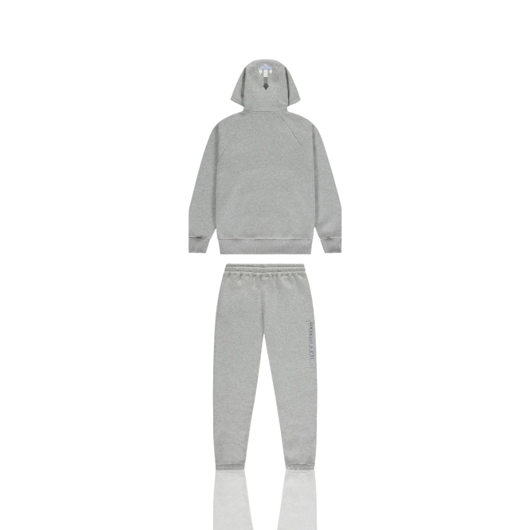 Trapstar Grey / Ice Blue Chenille Decoded 2.0 Hooded Tracksuit
