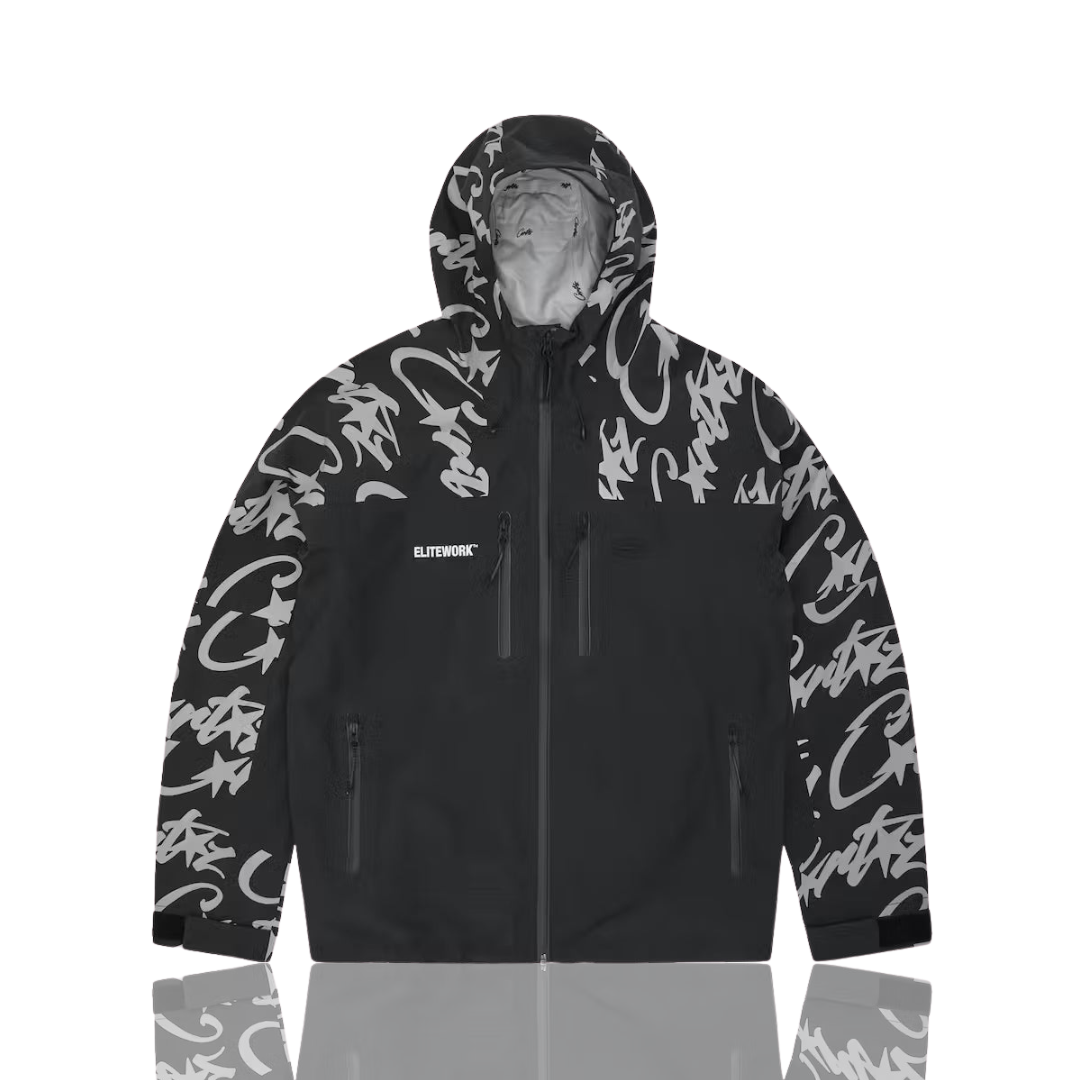 Corteiz Black Elitework Shell Jacket