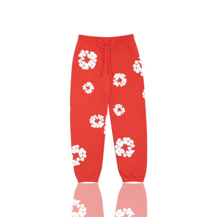 Denim Tears Red ‘The Cotton Wreath’ Sweatpants