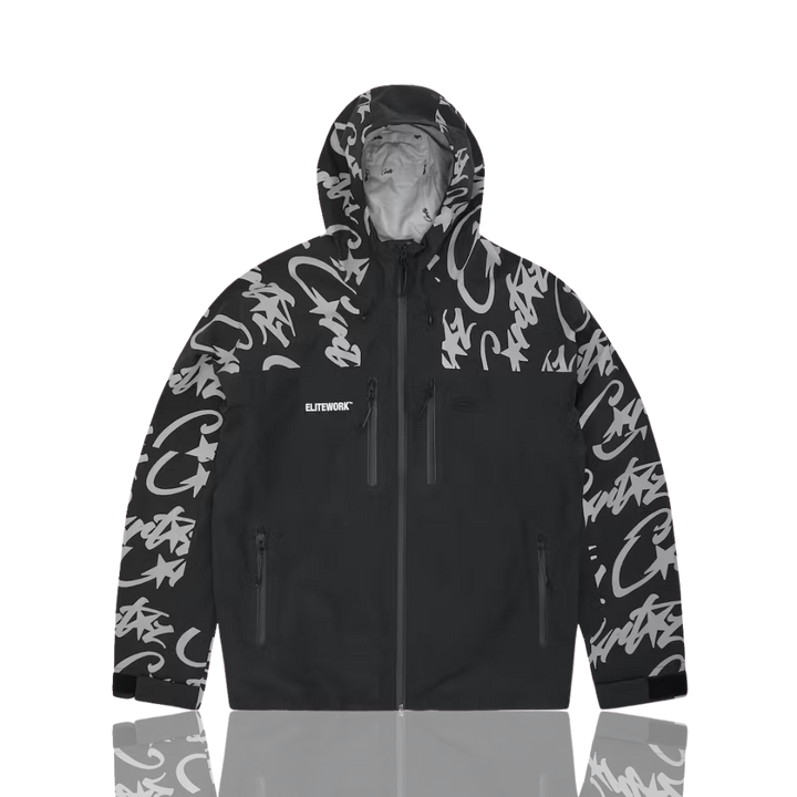 Corteiz Black Elitework Shell Jacket