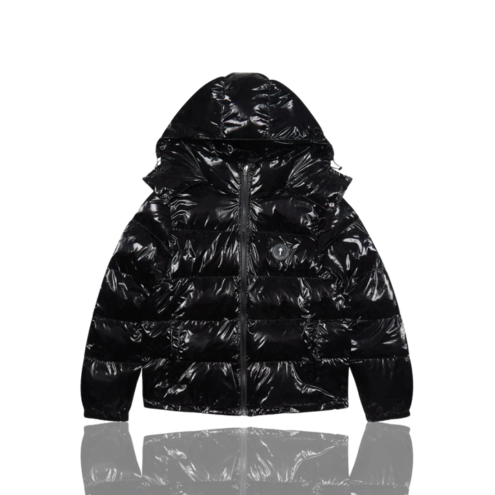 Trapstar Shiny Black Irongate Hooded Puffer