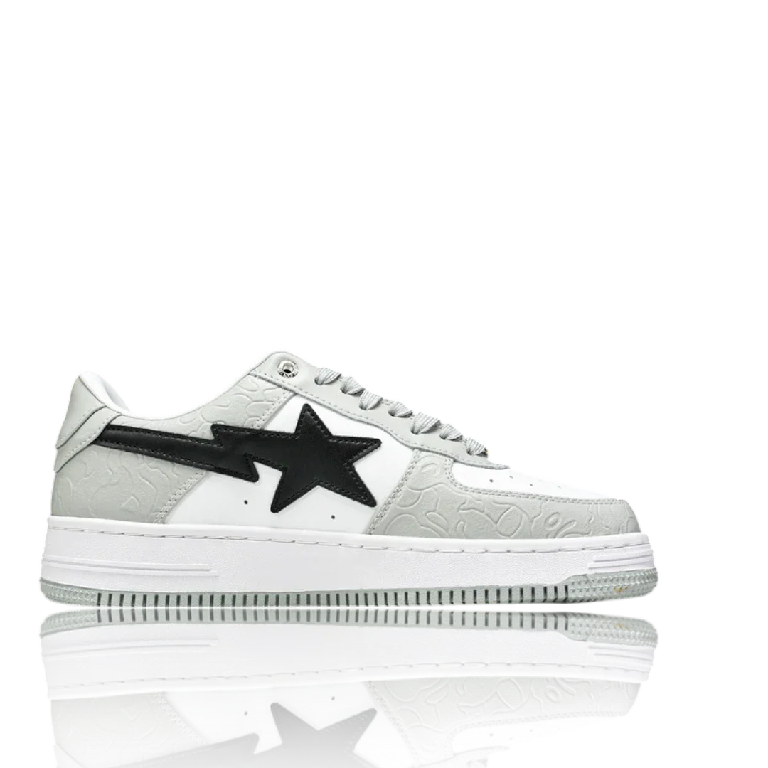 A Bathing Ape Bapesta 'White Grey'