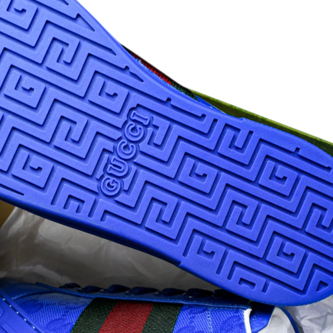 Guссi Ace Web 'Blue Monogram'