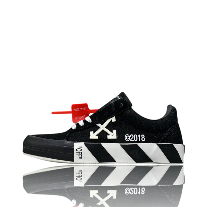 Off-White Vulc Low 'Black' (‘C 2018) Old Stripes